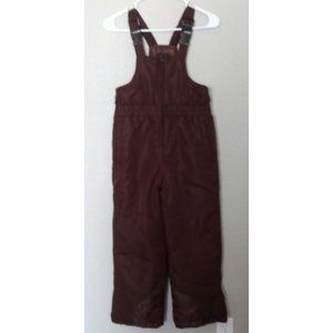 Faded Glory Brown Bib/Ski Snow Pants Outerwear Overalls Boy's Girl's Size 8